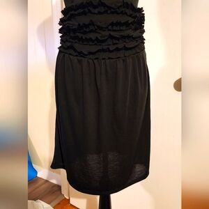 High waist black dress